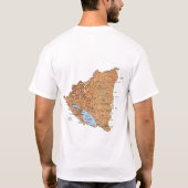 Nicaragua Flag and Map T - Shirt (Rückseite)