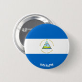 Nicaragua Flag Charming Patriotic Button (Vorne & Hinten)