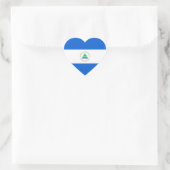 Nicaragua Flag Heart Sticker (Tasche)