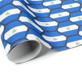 Nicaragua Flag Honeycomb Wrapping Paper Geschenkpapier (Rolleneckpunkt)
