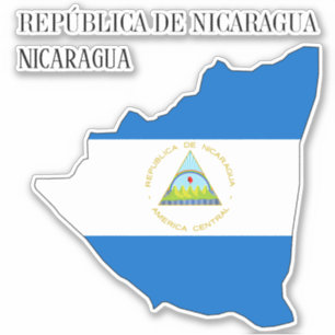 Nicaragua Flag Karte Aufkleber