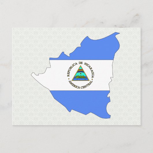Nicaragua Flag Karte in voller Größe (Vorderseite)