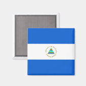 Nicaragua Flag Magnet (Vorderseite/Rückseite)