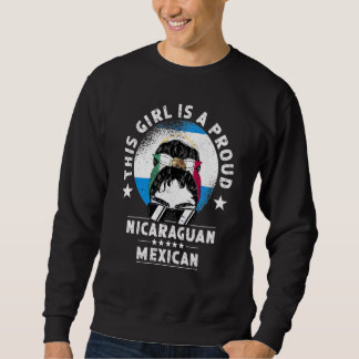 Nicaragua Flag Mexico Grown Women Girl Citizen Pri Sweatshirt