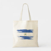 Nicaragua Flag Pinselstrich Tragetasche (Rückseite)