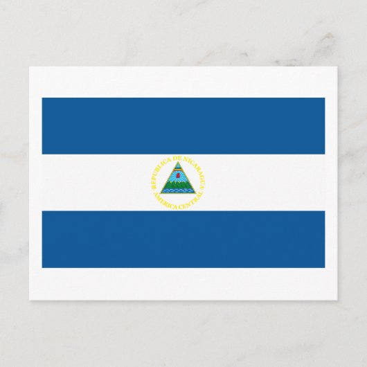 Nicaragua Flag Postcard Postkarte (Vorderseite)