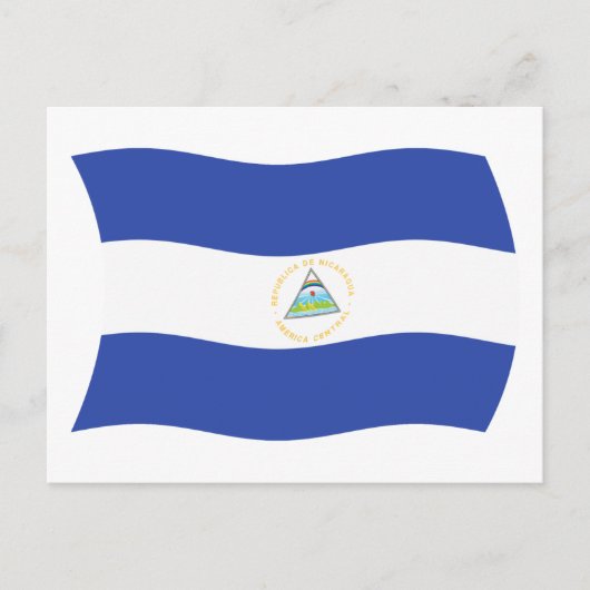 Nicaragua Flag Postcard Postkarte (Vorderseite)