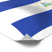 Nicaragua Flag Poster Print (Ecke)
