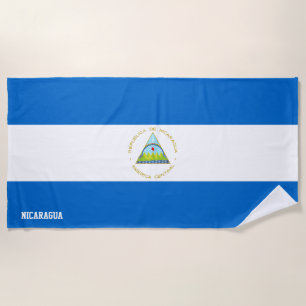 Nicaragua Flag Splendid Patriotic Strandtuch
