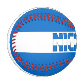 Nicaragua Flag und Wappen Patriotisch Baseball (Vorderseite Links)