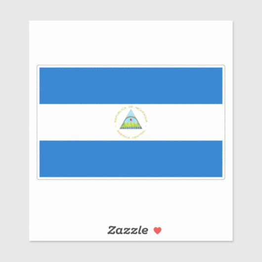 Nicaragua-Flagge Aufkleber (Blatt)