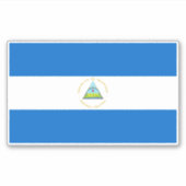 Nicaragua-Flagge Aufkleber (Vorderseite)
