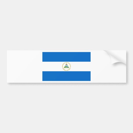 Nicaragua-Flagge Autoaufkleber (Vorne)