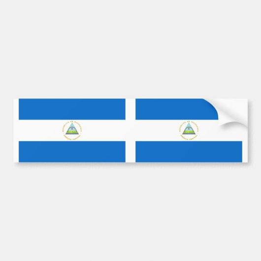 Nicaragua-Flagge Autoaufkleber (Vorne)