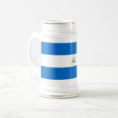 Nicaragua-Flagge Bierglas (Vorderseite Links)
