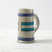 Nicaragua-Flagge Bierglas (VorderseiteRechts)