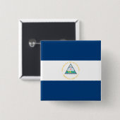 Nicaragua-Flagge Button (Vorne & Hinten)