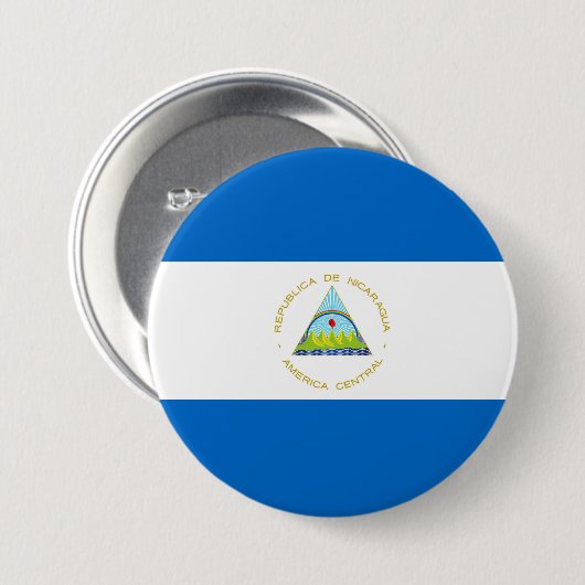 Nicaragua-Flagge Button (Vorne & Hinten)