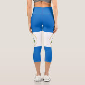Nicaragua-Flagge Capri Leggings (Rückseite)