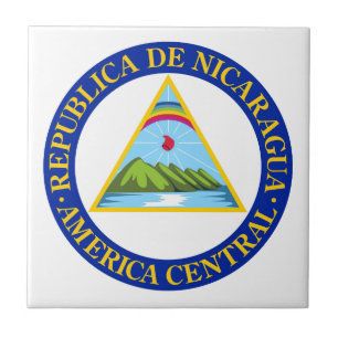NICARAGUA - Flagge/Emblem/Wappen/Symbol Fliese