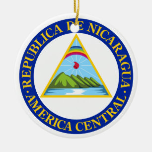 NICARAGUA - Flagge/Emblem/Wappen/Symbol Keramik Ornament