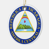 NICARAGUA - Flagge/Emblem/Wappen/Symbol Keramik Ornament (Links)
