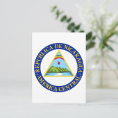 NICARAGUA - Flagge/Emblem/Wappen/Symbol Postkarte (Stehend Vorderseite)