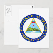 NICARAGUA - Flagge/Emblem/Wappen/Symbol Postkarte (Vorne/Hinten)