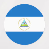 Nicaragua-Flagge Etiketten (Design 1)