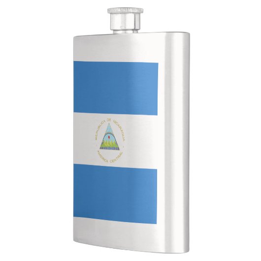 Nicaragua-Flagge Flachmann (Links)