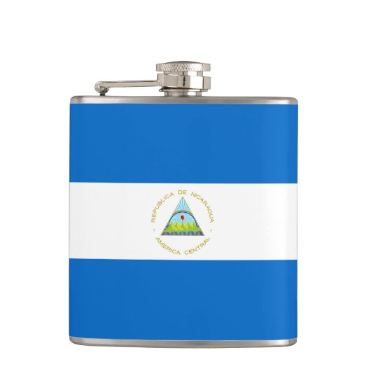 Nicaragua-Flagge Flachmann (Vorderseite)