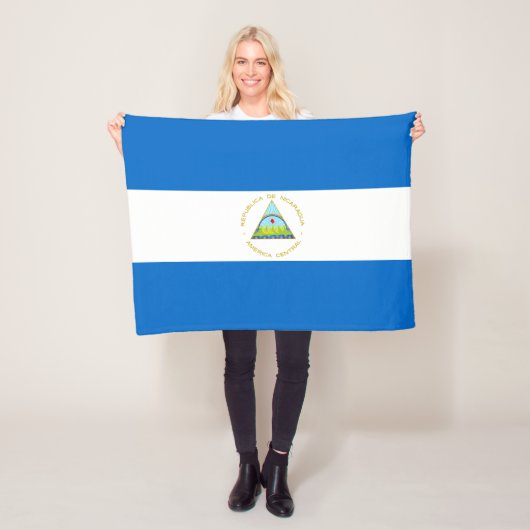 Nicaragua-Flagge Fleecedecke (Beispiel)