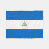 Nicaragua-Flagge Fleecedecke (Vorderseite (Horizontal))