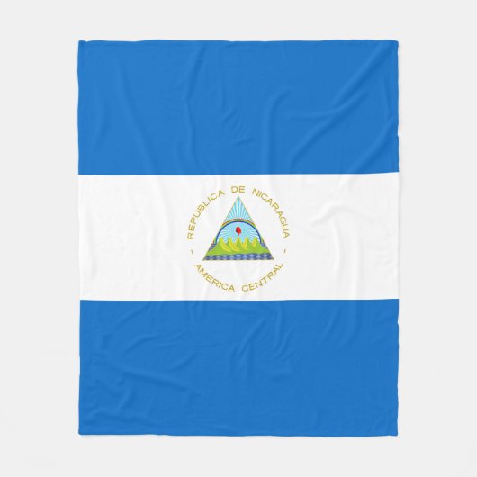 Nicaragua-Flagge Fleecedecke (Vorderseite)