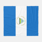 Nicaragua-Flagge Fleecedecke (Vorderseite (Horizontal))
