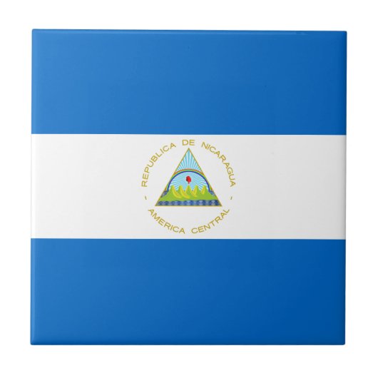 Nicaragua-Flagge Fliese (Vorderseite)