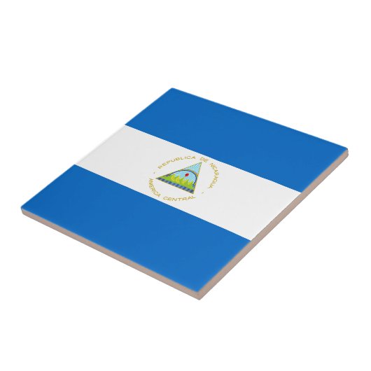 Nicaragua-Flagge Fliese (Seite)