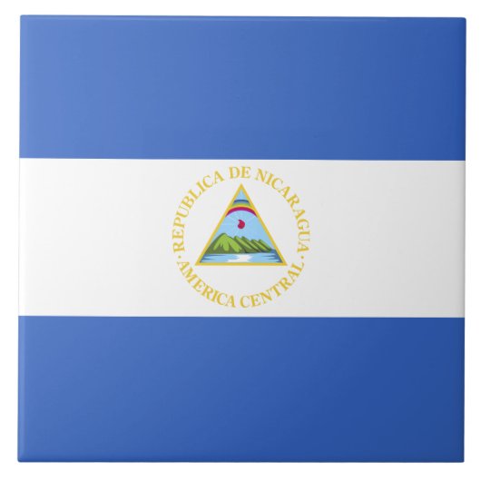 Nicaragua-Flagge Fliese (Vorderseite)