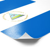 Nicaragua-Flagge Fotodruck (Ecke)