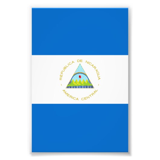 Nicaragua-Flagge Fotodruck (Vorne)