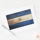 Nicaragua-Flagge für Altholzkörner Rechteckiger Aufkleber (Umschlag)