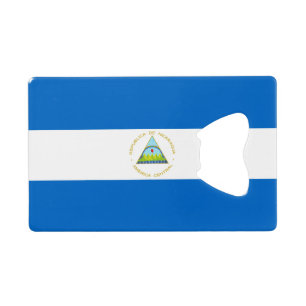 Nicaragua-Flagge Geldbeutel Flaschenöffner