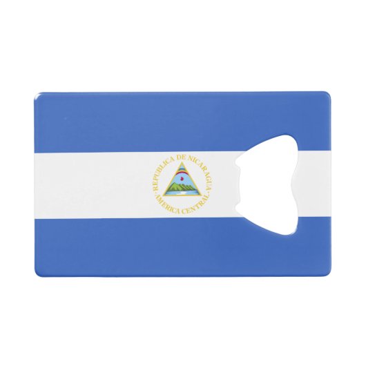 Nicaragua-Flagge Geldkarten Flaschenöffner (Vorderseite (Horizontal))