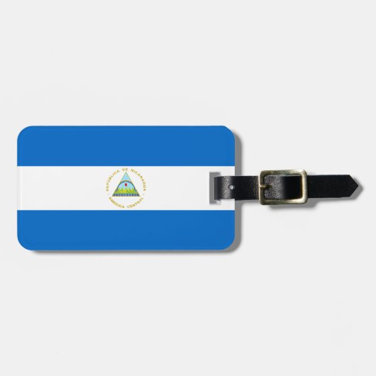 Nicaragua-Flagge Gepäckanhänger (Vorderseite horizontal)