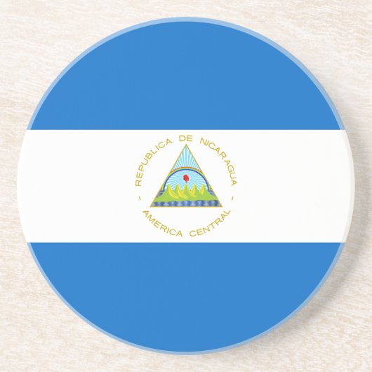 Nicaragua-Flagge Getränkeuntersetzer (Vorne)