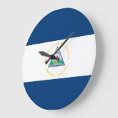 Nicaragua-Flagge Große Wanduhr (Winkel)