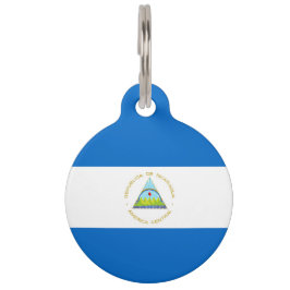 Nicaragua-Flagge Haustiermarke
