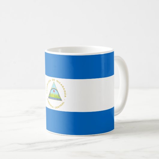 Nicaragua-Flagge Kaffeetasse (VorderseiteRechts)