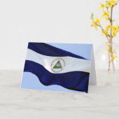Nicaragua-Flagge Karte (Gelbe Blume)
