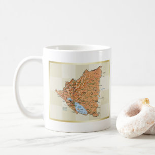Nicaragua-Flagge + Karten-Tasse Kaffeetasse